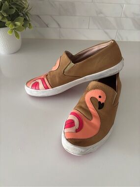 Kate Spade Size 8 RARE find leather Flamingo Shoes -